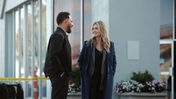 THE HUNTING PARTY -- "Mark Marsden" Episode 107 -- Pictured: (l-r) Patrick Sabongui as Jacob Hassani, Melissa Roxburgh as Rebecca 'Bex' Henderson -- (Photo by: David Astorga/NBC)