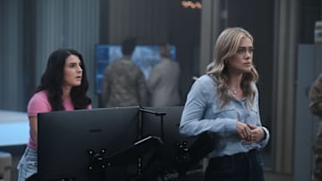 THE HUNTING PARTY -- "Tom Beecher" Episode 109 -- Pictured: (l-r) Sara Garcia as Jennifer Morales, Melissa Roxburgh as Rebecca Bex Henderson -- (Photo by: David Astorga/NBC)
