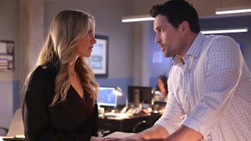 FOUND -- "Missing While Heather" Episode 218 -- Pictured: (l-r) Danielle Sarve as Heather, Brett Dalton as Detective Mark Trent -- (Photo by: Matt Miller/NBC)
