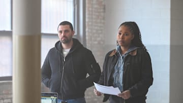 CHICAGO P.D. -- "Vows" Episode 12022 -- Pictured: (l-r) Benjamin Levy Aguilar as Dante Torres, Toya Turner as Kiana Cook -- (Photo by: Lori Allen/NBC)