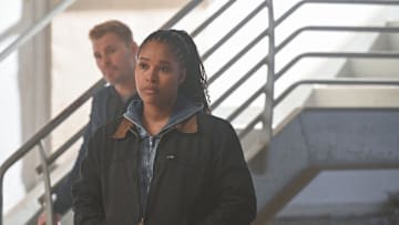 CHICAGO P.D. -- "Vows" Episode 12022 -- Pictured: (l-r) Patrick John Flueger as Officer Adam Ruzek, Toya Turner as Kiana Cook -- (Photo by: Lori Allen/NBC)