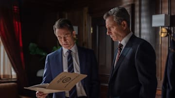 LAW & ORDER -- "Street Justice" Episode 25001 -- Pictured: (l-r) Hugh Dancy as A.D.A. Nolan Price, Tony Goldwyn as District Attorney Nicholas Baxter -- (Photo by: Peter Kramer/NBC)