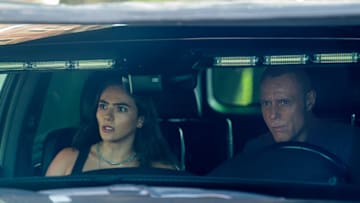 CHICAGO P.D. -- "Root Cause" Episode 1304 -- Pictured: (l-r) Arienne Mandi as Eva Imani, Jason Beghe as Hank Voight -- (Photo by: Elizabeth Sisson/NBC)