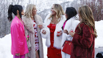 THE REAL HOUSEWIVES OF SALT LAKE CITY -- Pictured: (l-r) Meili Workman, Whitney Rose, Heather Gay, Angie Katsanevas, Britani Bateman -- (Photo by: Fred Hayes/Bravo)