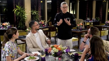 Chef Masaharu Morimoto with Top Chef Season 21 final hour on board Holland America Line Eurodam