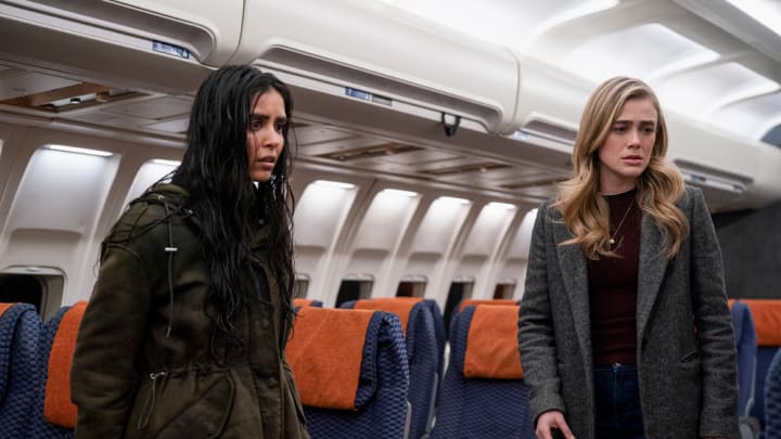 MANIFEST -- "MAYDAY PART: 2", Episode 313 -- Pictured: (l-r) Parveen Kaur as Saanvi Bahl, Melissa Roxburgh as Michaela Stone -- (Photo by: Peter Kramer/NBC)