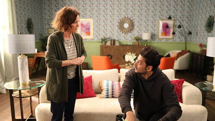 FOUND -- "Missing While Haunted" Episode 208 -- Pictured: (l-r) Kelli Williams as Margaret, Karan Oberoi as Dahn