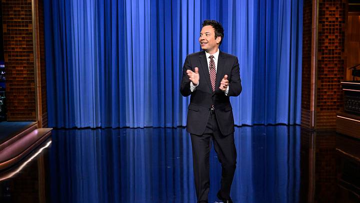 THE TONIGHT SHOW STARRING JIMMY FALLON -- Episode 2143 -- Pictured: Host Jimmy Fallon during the monologue on Wednesday, June 4, 2025 -- (Photo by: Todd Owyoung/NBC)