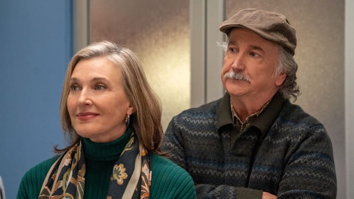 CHICAGO MED -- "Our So Called Lives" Episode 1111 -- Pictured: (l-r) Brenda Strong as Dr. Suzie Mankiewicz, Mark Linn-Baker as Dr. Howie Mankiewicz -- (Photo by: Elizabeth Sisson/NBC)