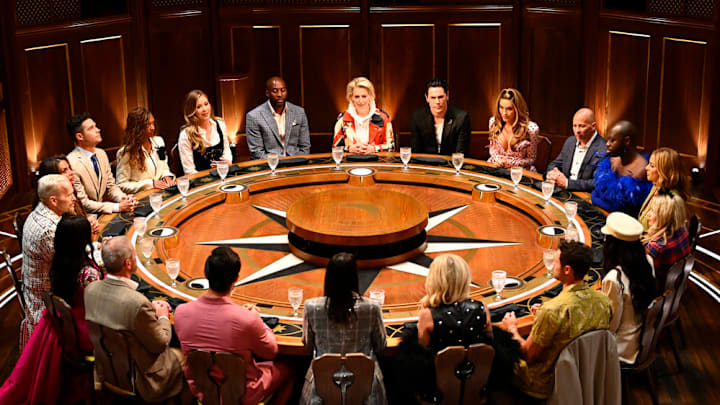 THE TRAITORS -- "Let Battle Commence" Episode 301 -- Pictured: (l-r) Lord Ivar Mountbatten, Chanel Ayan, Bob Harper, Dolores Catania, Wells Adams, Danielle Reyes, Gabby Windey, Jeremy Collins, Dorinda Medley, Tom Sandoval, Chrishell Stause, Tony Vlachos, Bob The Drag Queen, Robyn Dixon, Chanel Ayan, Ciara Miller, Dylan Efron, Carolyn Wiger, Nikki Garcia, Sam Asghari -- (Photo by: Euan Cherry/Peacock)