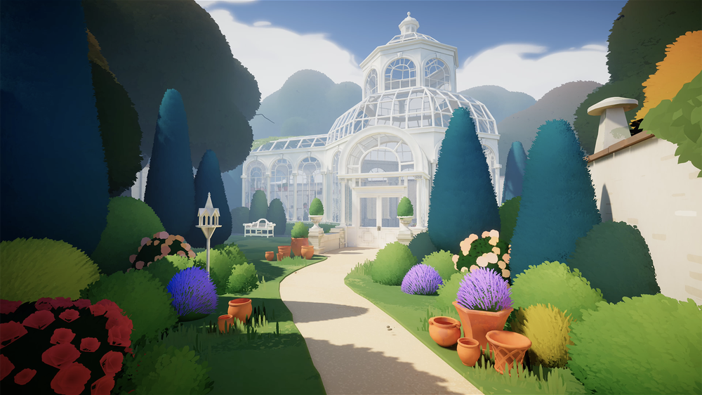 Botany Manor screenshot showing a beautiful greenhouse.