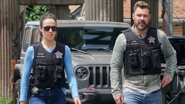 CHICAGO P.D. -- "Let it Bleed" Episode 1001 -- Pictured: (l-r) Marina Squerciati as Kim Burgess, Patrick John Flueger as Adam Ruzek-- (Photo by: Lori Allen/NBC)