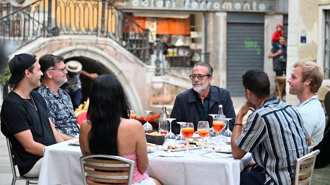 DESTINATION X -- "The Knives Are Out" Episode 108 -- Pictured: (l-r) Peter Weber, Rick Szabo, Allyson "Ally" Bross, Jeffrey Dean Morgan, Shayne Cureton, Christian "Biggy" Bailey -- (Photo by: Andrea Pattaro/NBC)