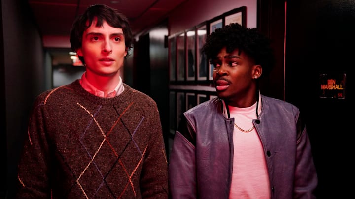 SATURDAY NIGHT LIVE -- Episode 1894 -- Pictured: (l-r) Host Finn Wolfhard and Kam Patterson during promos on Tuesday, January 13 -- (Photo by: Rosalind O'Connor/NBC)