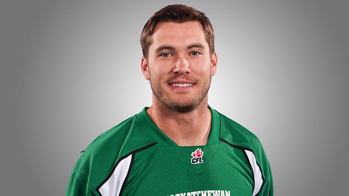 Jun 26, 2014; Saskatchewan Roughriders quarterback Seth Doege poses for a photo. Mandatory Credit: Imagn Images
