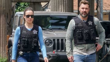 CHICAGO P.D. -- "Let it Bleed" Episode 1001 -- Pictured: (l-r) Marina Squerciati as Kim Burgess, Patrick John Flueger as Adam Ruzek-- (Photo by: Lori Allen/NBC)