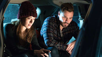 CHICAGO P.D. -- "Equal Justice" Episode 806 -- Pictured: (l-r) Marina Squerciati as Kim Burgess, Patrick John Flueger as Adam Ruzek -- (Photo by: Matt Dinerstein/NBC)