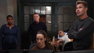 CHICAGO P.D. -- "Friends and Family" Episode 12009 -- Pictured: (l-r) Toya Turner as Kiana Cook, Jason Beghe as Hank Voight, Marina Squerciati as Officer Kim Burgess, Benjamin Levy Aguilar as Dante Torres, Patrick John Flueger as Officer Adam Ruzek