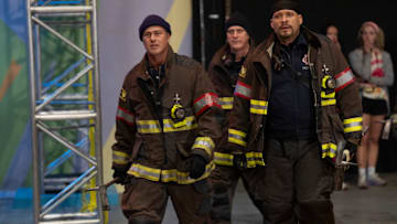 CHICAGO FIRE -- "Born of Fire" Episode 13013 -- Pictured: (l-r) Taylor Kinney as Kelly Severide, Joe Miñoso as Joe Cruz -- (Photo by: Peter Gordon/NBC)