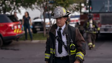 CHICAGO FIRE -- "A Monster In the Field" Episode 13001 -- Pictured: Dermot Mulroney as Chief Dom Pascal -- (Photo by: Peter Gordon/NBC)