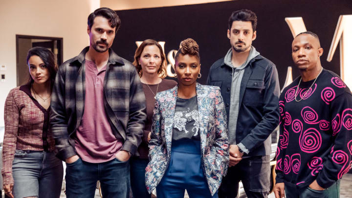 FOUND -- Pictured: (l-r) Gabrielle Elise Walsh as Lacey Quinn, Brett Dalton as Detective Mark Trent, Kelli Williams as Margaret Reed, Shanola Hampton as Gabi Mosley, Karan Oberoi as Dhan Rana, Arlen Escarpeta as Zeke Wallace -- (Photo by: Matt Miller/NBC)