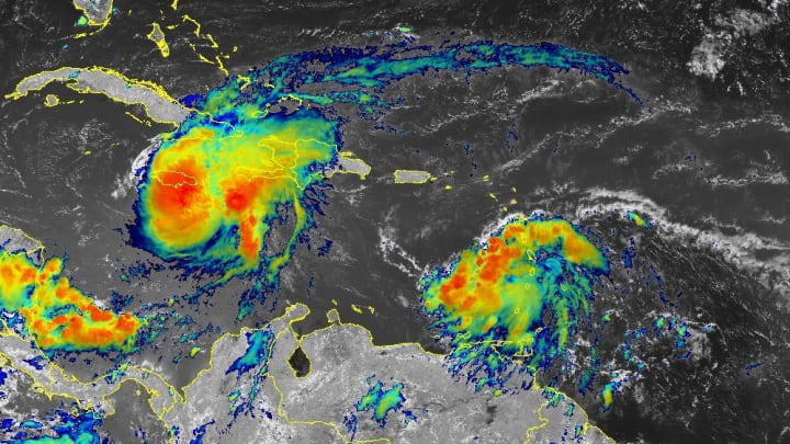 Hurricane Beryl affecting Jamaica 2 p.m. July 3, 2024.