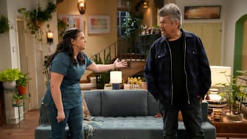 LOPEZ VS. LOPEZ -- "Pilot" Episode 101 -- Pictured: (l-r) Mayan Lopez as Mayan, George Lopez as George -- (Photo by: Casey Durkin/NBC)