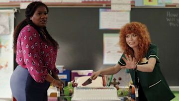 POKER FACE -- Episode 206 -- Pictured: (l-r) Adrienne C. Moore, Natasha Lyonne as Charlie Cale -- (Photo by: PEACOCK)