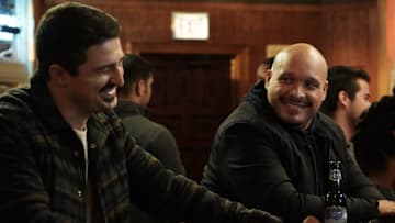 CHICAGO FIRE -- "A Man's Legacy" Episode 607 -- Pictured: (l-r) Yuri Sardarov as Otis, Joe Minoso as Joe Cruz -- (Photo by: Elizabeth Morris/NBC)