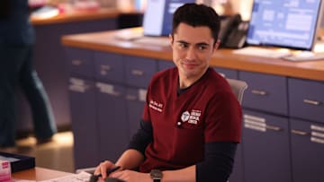 CHICAGO MED -- "...Don't You Cry" Episode 1022 -- Pictured: Darren Barnet as Dr. John Frost 