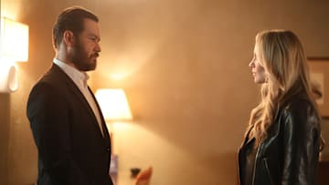 FOUND -- "Missing While a Family" Episode 221 -- Pictured: (l-r) Mark-Paul Gosselaar as Sir, Danielle Savre as Heather -- (Photo by: Matt Miller/NBC)