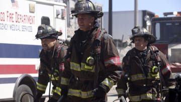 CHICAGO FIRE -- "Under Pressure" Episode 12012 -- Pictured: (l-r) Joe Minoso as Joe Cruz, Taylor Kinney as Kelly Severide, Anthony Ferraris as Tony -- (Photo by: Adrian S Burrows Sr/NBC)