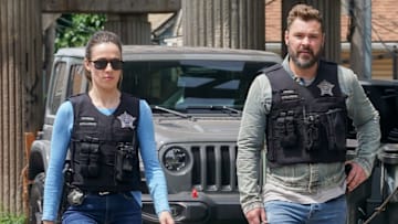 CHICAGO P.D. -- "Let it Bleed" Episode 1001 -- Pictured: (l-r) Marina Squerciati as Kim Burgess, Patrick John Flueger as Adam Ruzek-- (Photo by: Lori Allen/NBC)