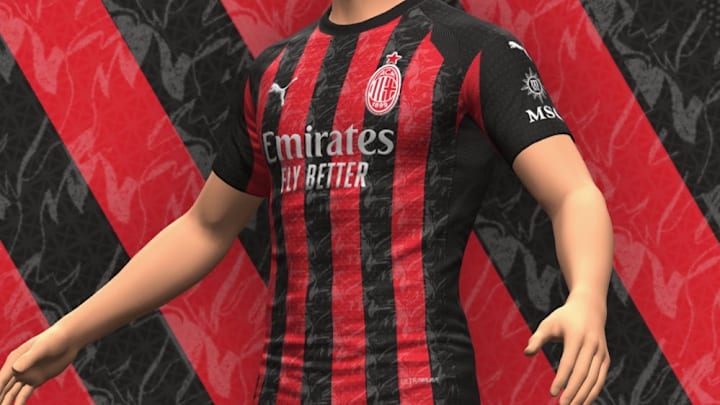Le maillot domicile du Milan AC en 2025/26