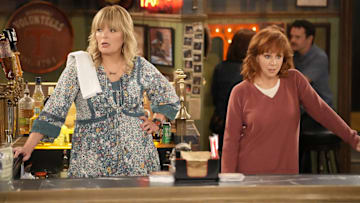 HAPPY'S PLACE -- "Pilot" -- Pictured: (l-r) Melissa Peterman as Gabby, Reba McEntire as Bobbie --