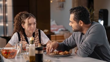 TRANSPLANT -- Never Too Late To Start Again Episode 410 -- Pictured: (l-r) Sirena Gulamgaus as Amira Hamed, Hamza Haq as Dr. Bashir Hamed -- (Photo by: Yan Turcotte/Sphere Media/CTV)