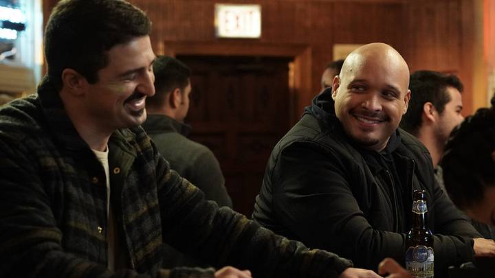 CHICAGO FIRE -- "A Man's Legacy" Episode 607 -- Pictured: (l-r) Yuri Sardarov as Otis, Joe Minoso as Joe Cruz 