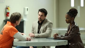 FOUND -- "Missing While Lonely" Episode 203 -- Pictured: (l-r) Brett Dalton as Detective Mark Trent, Shanola Hampton as Gabi