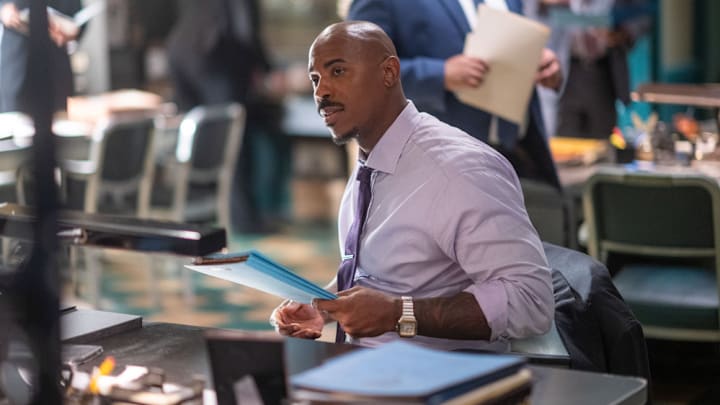LAW & ORDER -- "Catch and Kill" Episode 24001 -- Pictured: Mehcad Brooks as Det. Jalen Shaw -- (Photo by: Scott Gries/NBC)