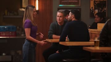 CHICAGO FIRE -- "Relief Cut" Episode 13012 -- Pictured: (l-r) Jocelyn Hudon as Lizzy Novak, Taylor Kinney as Kelly Severide, Richard Blackmon as Cole Williams -- (Photo by: Elizabeth Sisson/NBC)