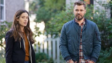 CHICAGO P.D. -- "Fractures" Episode 908 -- Pictured: (l-r) Marina Squerciati as Kim Burgess, Patrick John Flueger as Adam Ruzek -- (Photo by: Lori Allen/NBC)