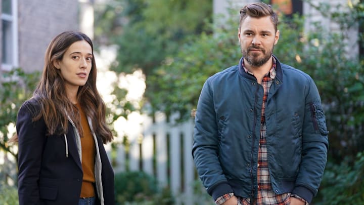 CHICAGO P.D. -- "Fractures" Episode 908 -- Pictured: (l-r) Marina Squerciati as Kim Burgess, Patrick John Flueger as Adam Ruzek -- (Photo by: Lori Allen/NBC)