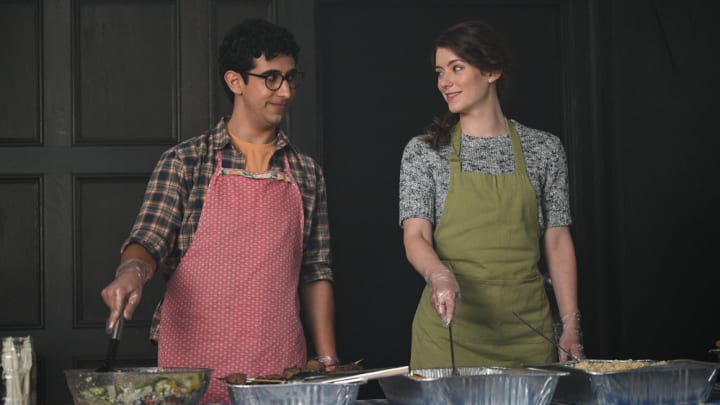 THE IRRATIONAL -- "Scorched Earth" Episode 108 -- Pictured: (l-r) Arash DeMaxi as Rizwan, Molly Kunz as Phoebe -- (Photo by: Sergei Bachlakov/NBC)