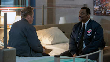 CHICAGO FIRE -- "Double Red" Episode 909 -- Pictured: (l-r) Christian Stolte as Randy Mouch McHolland, Eamonn Walker as Wallace Boden -- (Photo by: Adrian S. Burrows Sr./NBC)