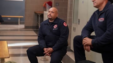 CHICAGO FIRE -- "Quicksand" Episode 13008 -- Pictured: (l-r) Joe Miñoso as Joe Cruz, Anthony Ferraris as Tony Ferraris 