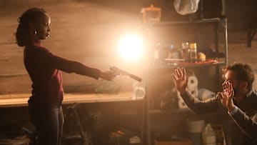 FOUND -- "Missing While Misidentified" Episode 212 -- Pictured: (l-r) Shanola Hampton as Gabi Mosely, Mark-Paul Gosselaar as Sir -- (Photo by: Matt Miller/NBC)