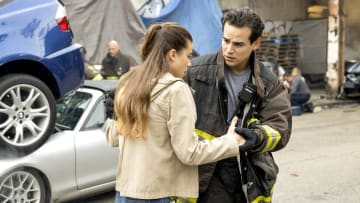 CHICAGO FIRE-- "Buckle Up" Episode 804 -- Pictured: Alberto Rosende as Blake Gallo -- (Photo by: Adrian Burrows/NBC)