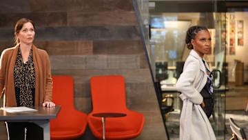 FOUND -- "Missing While Interracial" Episode 111 -- Pictured: (l-r) Kelli Williams as Margaret Reed, Shanola Hampton as Gabi Mosely -- (Photo by: Matt Miller/NBC)