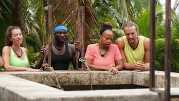 DEAL OR NO DEAL ISLAND -- "Safety in Numbers" Episode 208 -- Pictured: (l-r) Parvati Shallow, Phillip Solomon, La Shell Wooten, David Genat -- (Photo by: Monty Brinton/NBC)