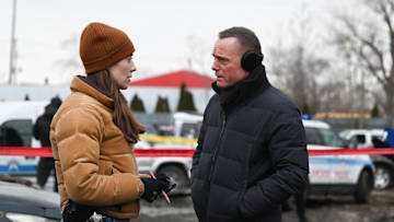 CHICAGO P.D. -- "Safe Harbor" Episode 11003 -- Pictured: (l-r) Marina Squerciati as Kim Burgess, Jason Beghe as Hank Voight -- (Photo by: Lori Allen/NBC)